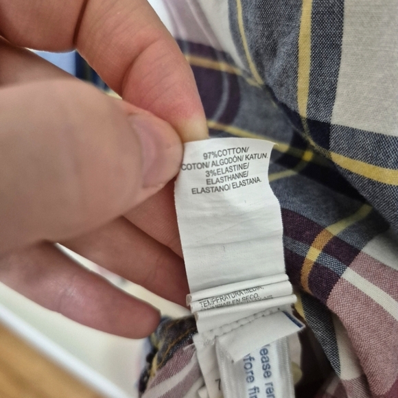 🍁Lucky Brand Men's Pink and Black Plaid Button-Down Shirt – Size L - Picture 4 of 5